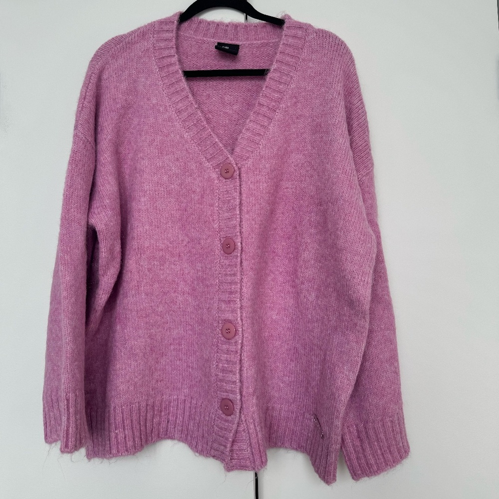 Oversized Pink Cardigan